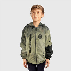 Ветровка с капюшоном детская Breaking Benjamin, цвет: 3D-черный — фото 2