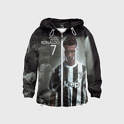 Ветровка с капюшоном детская RONALDO 7, цвет: 3D-белый