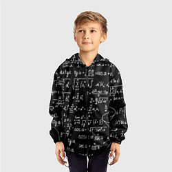 Ветровка с капюшоном детская Алгебраические формулы, цвет: 3D-черный — фото 2