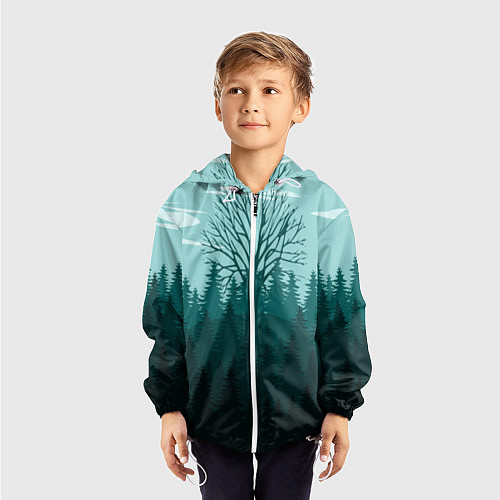 Детская ветровка Firewatch Wood / 3D-Белый – фото 3