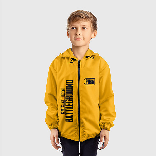 Детская ветровка PUBG: Yellow Fashion / 3D-Черный – фото 3