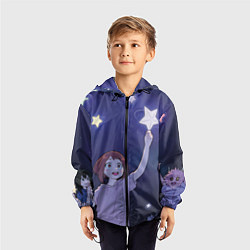 Ветровка с капюшоном детская Звезда, цвет: 3D-черный — фото 2