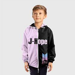 Ветровка с капюшоном детская BTS J-hope, цвет: 3D-белый — фото 2