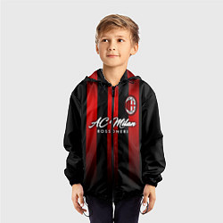 Ветровка с капюшоном детская AC Milan, цвет: 3D-черный — фото 2