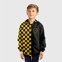 Ветровка с капюшоном детская 21 Pilots: Yellow Grid, цвет: 3D-черный — фото 2