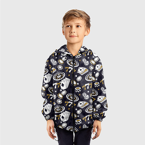 Детская ветровка Казино 777 / 3D-Черный – фото 3