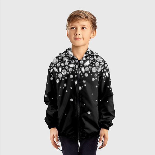 Детская ветровка Бриллиантовый дождь / 3D-Черный – фото 3