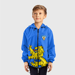 Ветровка с капюшоном детская Сборная Финляндии, цвет: 3D-черный — фото 2