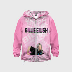 Ветровка с капюшоном детская Billie Eilish: Pink Mood, цвет: 3D-белый