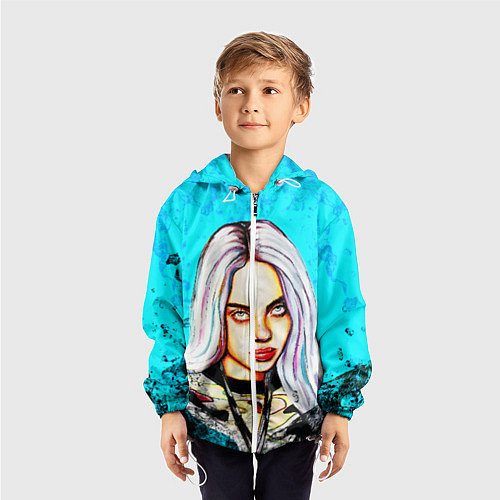 Детская ветровка BILLIE EILISH: Fan Art / 3D-Белый – фото 3