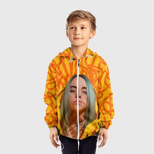 Детская ветровка Billie Eilish / 3D-Белый – фото 3