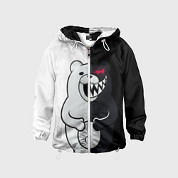 Ветровка с капюшоном детская MONOKUMA, цвет: 3D-белый