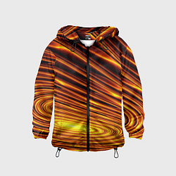 Ветровка с капюшоном детская Золото, цвет: 3D-черный