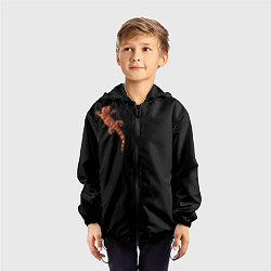 Ветровка с капюшоном детская Ручной геккон, цвет: 3D-черный — фото 2