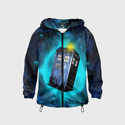 Ветровка с капюшоном детская Doctor Who, цвет: 3D-черный