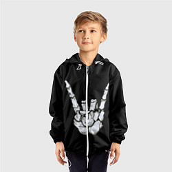 Ветровка с капюшоном детская Rock, цвет: 3D-белый — фото 2