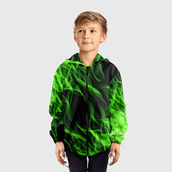 Ветровка с капюшоном детская TOXIC FLAME, цвет: 3D-черный — фото 2