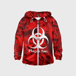 Ветровка с капюшоном детская PLAGUE INC, цвет: 3D-белый
