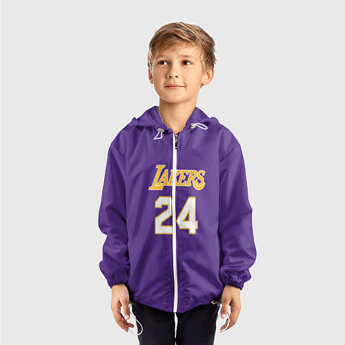 Детская ветровка Los Angeles Lakers Kobe Brya / 3D-Белый – фото 3