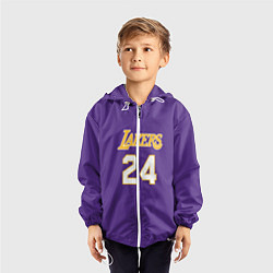 Ветровка с капюшоном детская Los Angeles Lakers Kobe Brya, цвет: 3D-белый — фото 2
