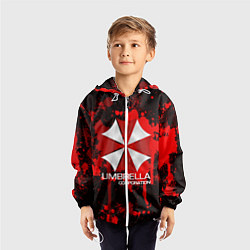 Ветровка с капюшоном детская UMBRELLA CORP, цвет: 3D-белый — фото 2