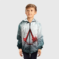 Ветровка с капюшоном детская Assassins Creed, цвет: 3D-черный — фото 2