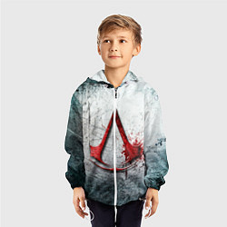 Ветровка с капюшоном детская Assassins Creed, цвет: 3D-белый — фото 2