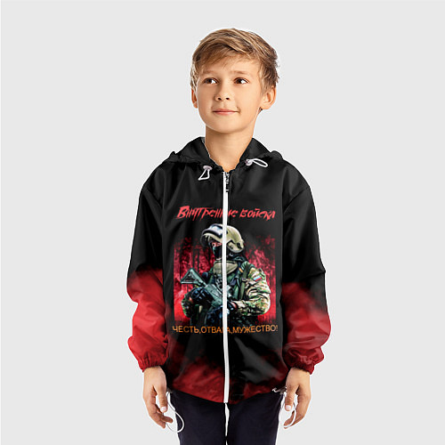 Детская ветровка Внутренние войска / 3D-Белый – фото 3