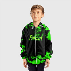 Ветровка с капюшоном детская FALLOUT, цвет: 3D-белый — фото 2