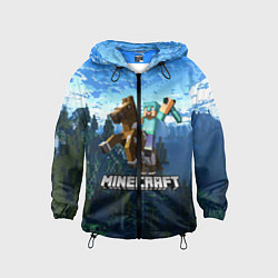 Ветровка с капюшоном детская Minecraft Майнкрафт, цвет: 3D-черный