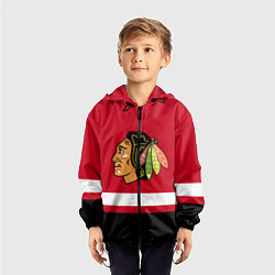 Ветровка с капюшоном детская Chicago Blackhawks, цвет: 3D-черный — фото 2