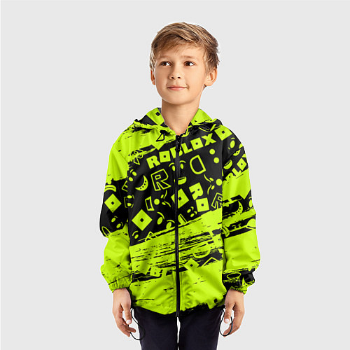 Детская ветровка Roblox / 3D-Черный – фото 3