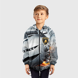 Ветровка с капюшоном детская Lamborghini, цвет: 3D-черный — фото 2