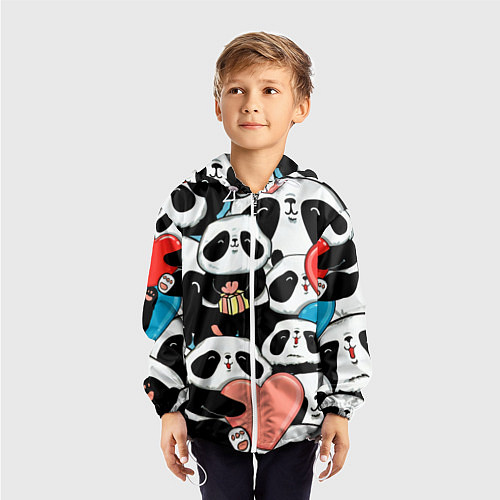 Детская ветровка Панды / 3D-Белый – фото 3
