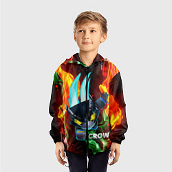 Ветровка с капюшоном детская Brawl Stars CROW, цвет: 3D-черный — фото 2