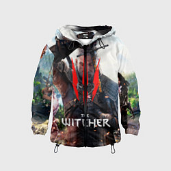 Ветровка с капюшоном детская The Witcher, цвет: 3D-черный