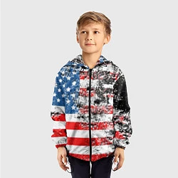 Ветровка с капюшоном детская США, цвет: 3D-черный — фото 2