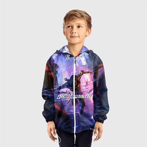Детская ветровка Ghostrunner / 3D-Белый – фото 3