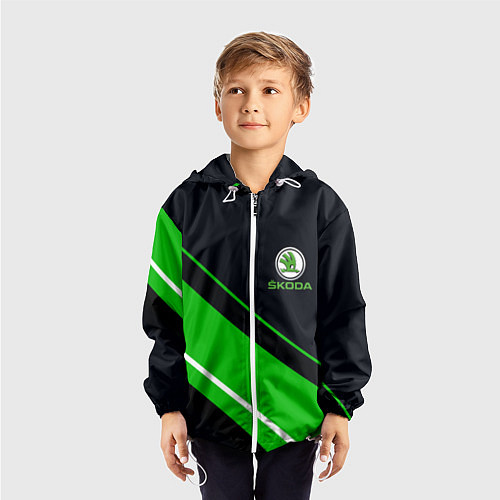 Детская ветровка SKODA / 3D-Белый – фото 3