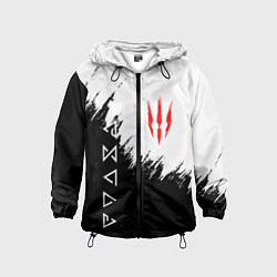 Ветровка с капюшоном детская The Witcher, цвет: 3D-черный
