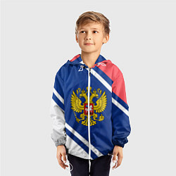 Ветровка с капюшоном детская RUSSIA SPORT, цвет: 3D-белый — фото 2