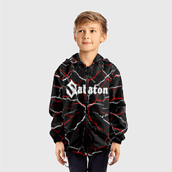 Ветровка с капюшоном детская Sabaton, цвет: 3D-черный — фото 2