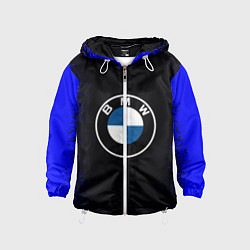 Ветровка с капюшоном детская BMW, цвет: 3D-белый
