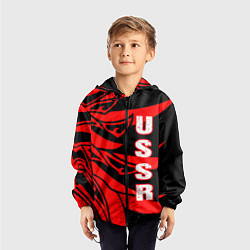 Ветровка с капюшоном детская USSR, цвет: 3D-черный — фото 2