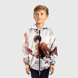 Ветровка с капюшоном детская Дазай, цвет: 3D-черный — фото 2