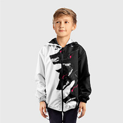 Ветровка с капюшоном детская Волки, цвет: 3D-черный — фото 2