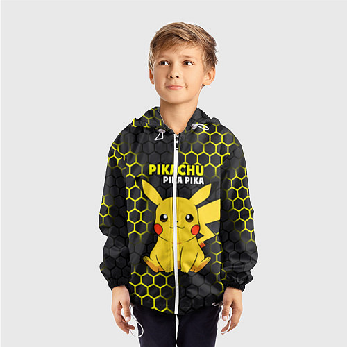 Детская ветровка Pikachu Pika Pika / 3D-Белый – фото 3