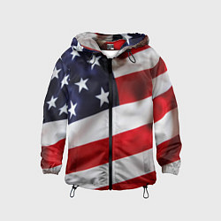Ветровка с капюшоном детская США USA, цвет: 3D-черный