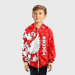 Ветровка с капюшоном детская РОССИЯ, цвет: 3D-белый — фото 2