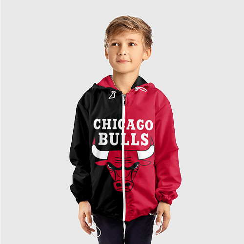 Детская ветровка Чикаго Буллз / 3D-Белый – фото 3